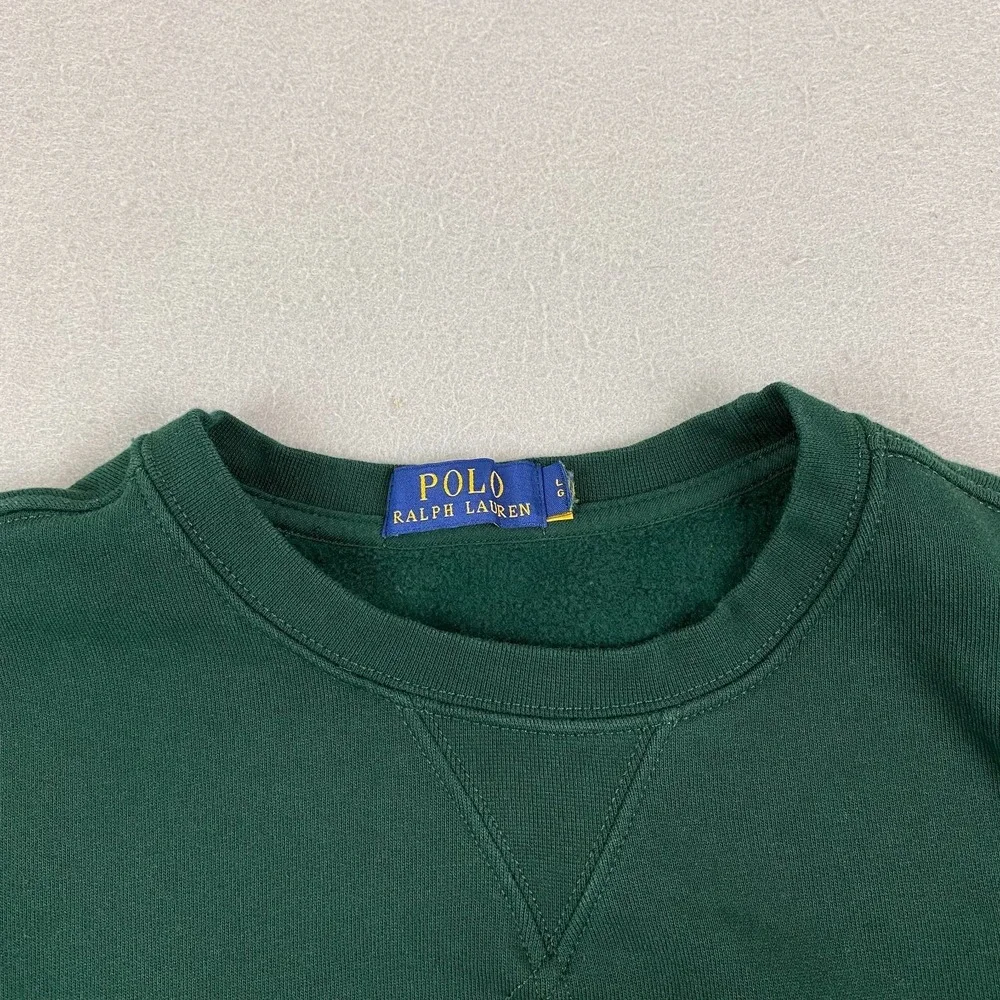 Ralph Lauren Polo Bear mens Sweatshirt Large Fleece Green